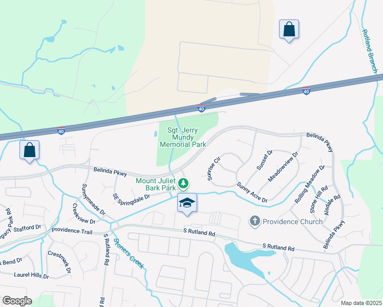 map of restaurants, bars, coffee shops, grocery stores, and more near 408 Belinda Parkway in Mt. Juliet