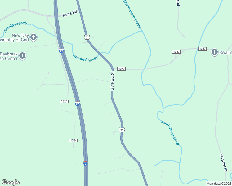 map of restaurants, bars, coffee shops, grocery stores, and more near 4844 U.S. 21 in Hamptonville