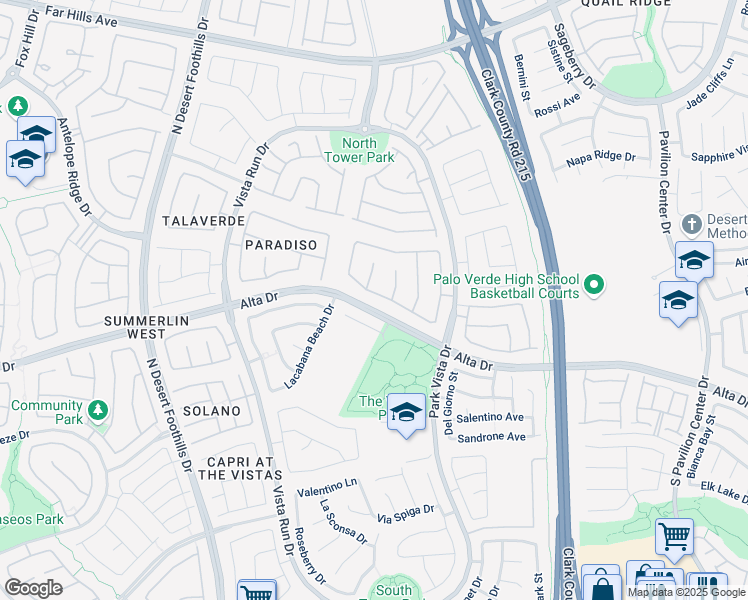 map of restaurants, bars, coffee shops, grocery stores, and more near 11409 Rancho Villa Verde Place in Las Vegas