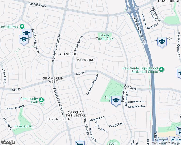 map of restaurants, bars, coffee shops, grocery stores, and more near 11572 West Aruba Beach Avenue in Las Vegas