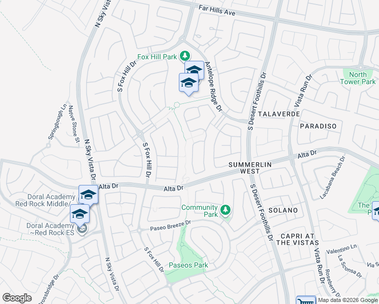 map of restaurants, bars, coffee shops, grocery stores, and more near 445 Bosco di Fiore Street in Las Vegas