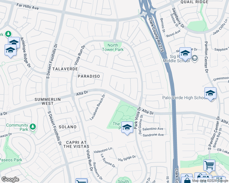 map of restaurants, bars, coffee shops, grocery stores, and more near 11409 Rancho Villa Verde Place in Las Vegas