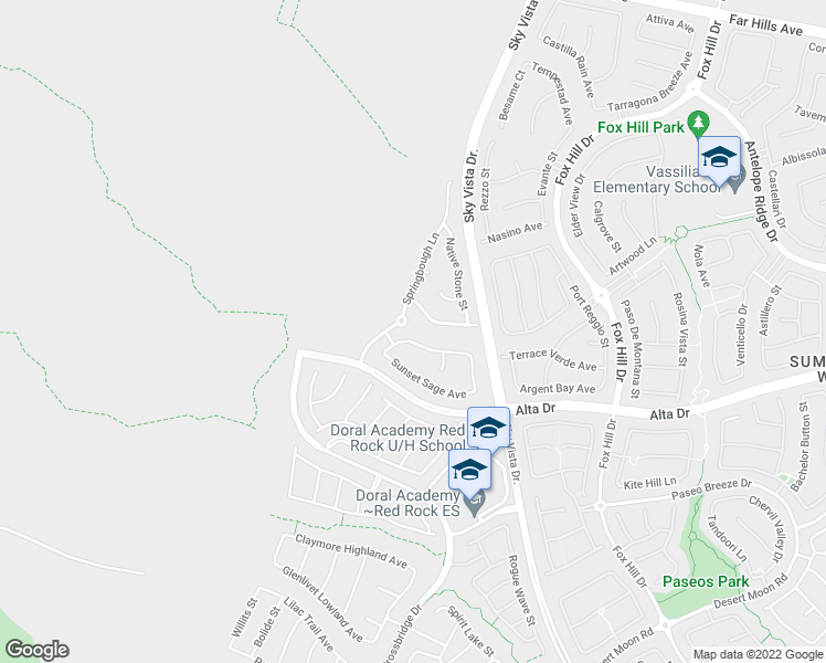 map of restaurants, bars, coffee shops, grocery stores, and more near 12450 Iron Bluff Avenue in Las Vegas