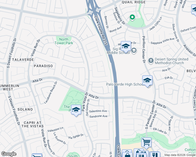 map of restaurants, bars, coffee shops, grocery stores, and more near 11241 Newbury Hills Avenue in Las Vegas