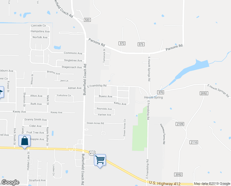 map of restaurants, bars, coffee shops, grocery stores, and more near 1260 Cordova Street in Springdale