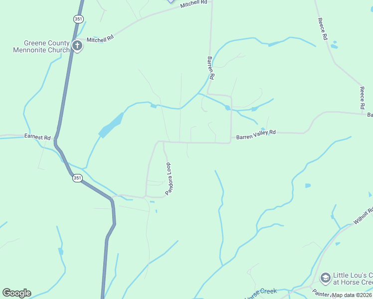 map of restaurants, bars, coffee shops, grocery stores, and more near 500 Barren Valley Road in Chuckey