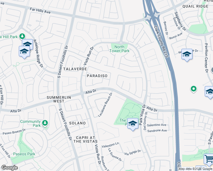 map of restaurants, bars, coffee shops, grocery stores, and more near 11564 West Aruba Beach Avenue in Las Vegas