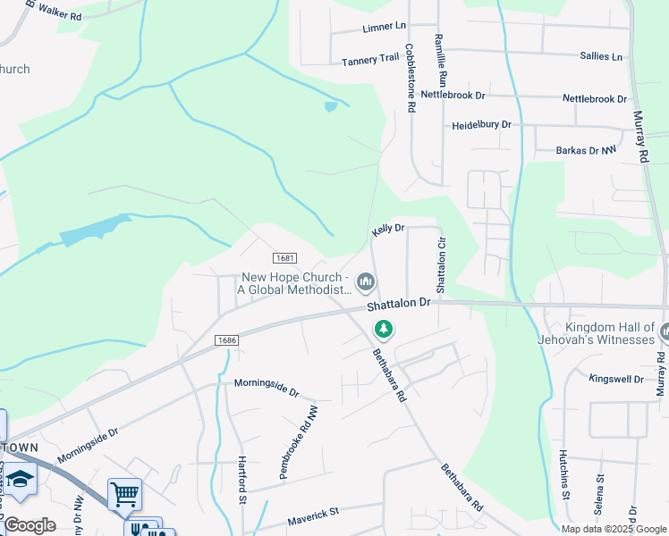 map of restaurants, bars, coffee shops, grocery stores, and more near 4626 Miller Road in Winston-Salem