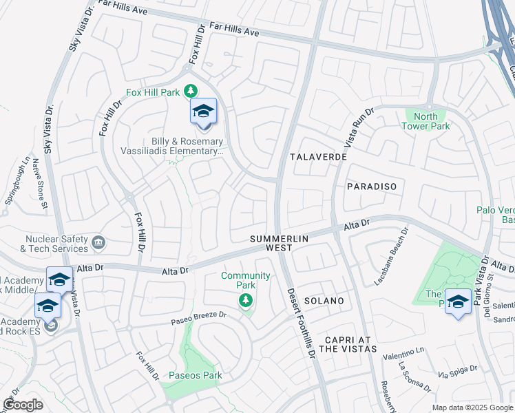 map of restaurants, bars, coffee shops, grocery stores, and more near 440 Trevinca Street in Las Vegas