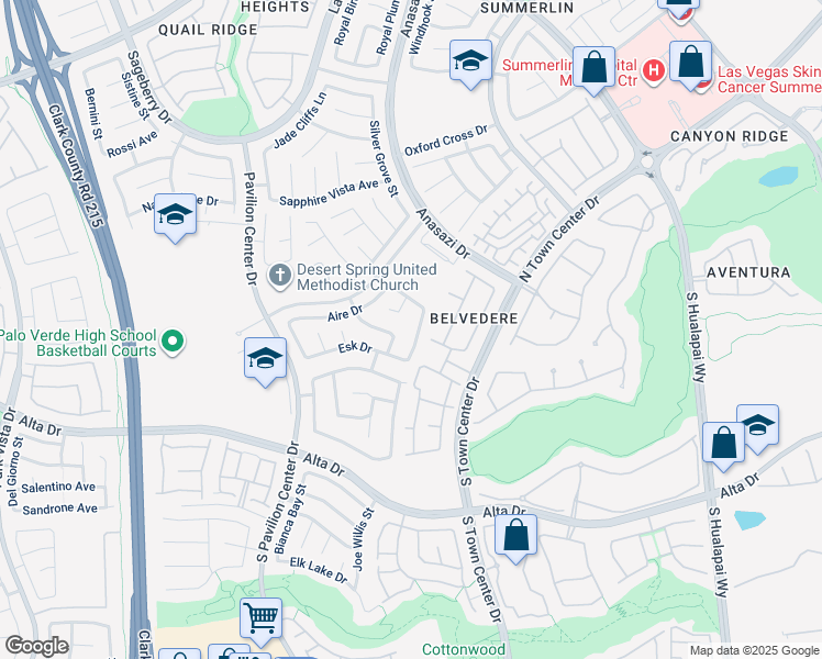 map of restaurants, bars, coffee shops, grocery stores, and more near 161 Swale Lane in Las Vegas