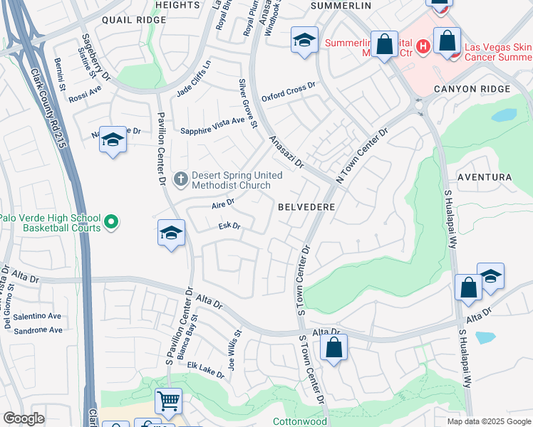 map of restaurants, bars, coffee shops, grocery stores, and more near 161 Swale Lane in Las Vegas