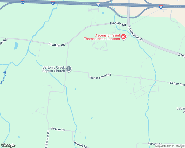 map of restaurants, bars, coffee shops, grocery stores, and more near 1255 Bartons Creek Road in Lebanon