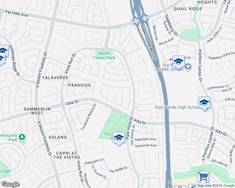 map of restaurants, bars, coffee shops, grocery stores, and more near 384 Rancho Rosario Court in Las Vegas