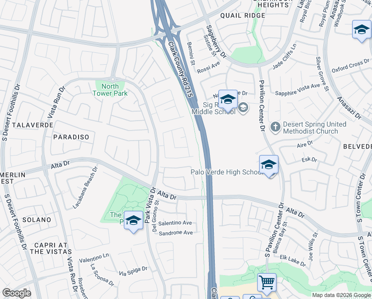 map of restaurants, bars, coffee shops, grocery stores, and more near 342 Newcastle Bridge Court in Las Vegas
