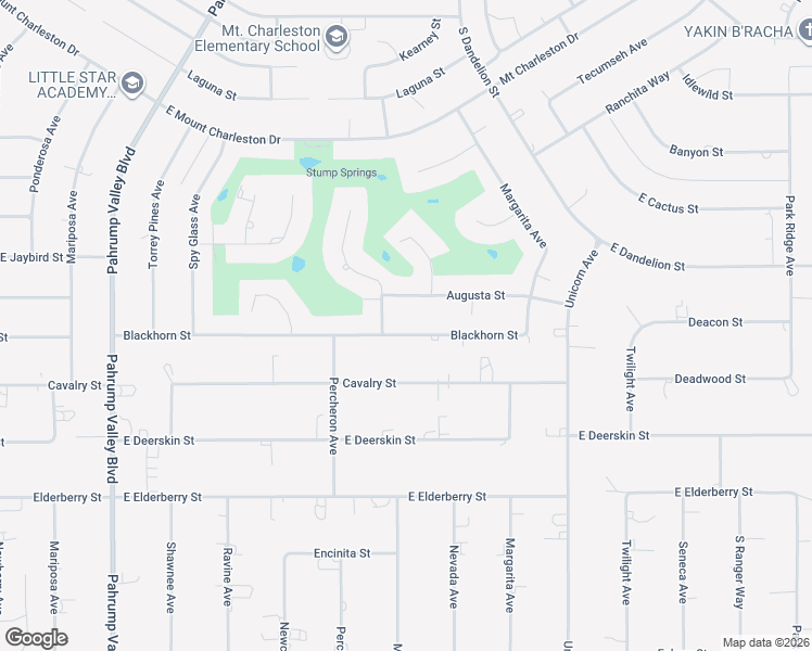 map of restaurants, bars, coffee shops, grocery stores, and more near 1660 Blackhorn Street in Pahrump