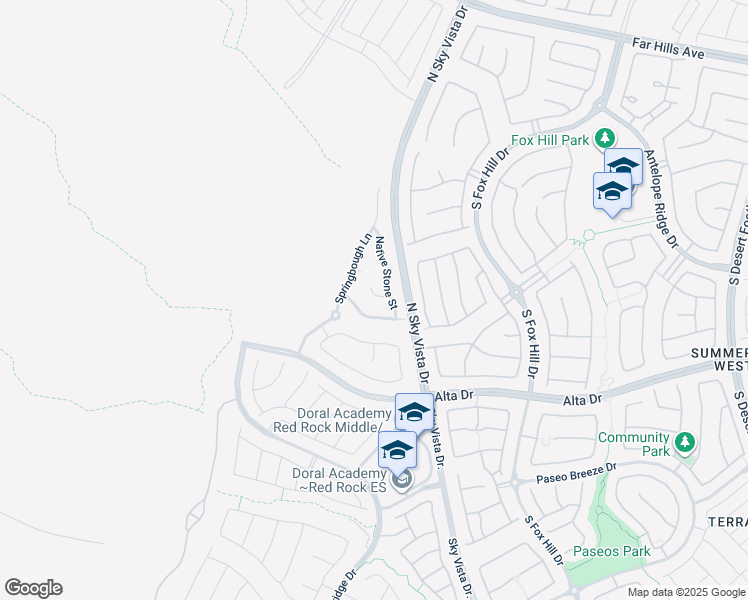 map of restaurants, bars, coffee shops, grocery stores, and more near 12429 Alpenglow Court in Las Vegas