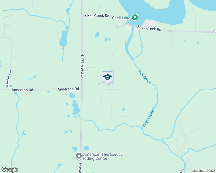 map of restaurants, bars, coffee shops, grocery stores, and more near 2195 Anderson Road in Sand Springs