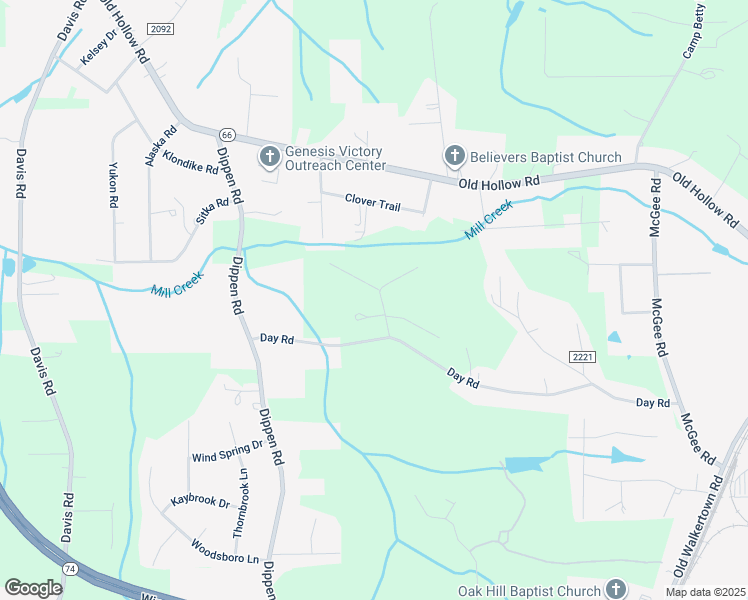 map of restaurants, bars, coffee shops, grocery stores, and more near 4920 La Crest Court in Walkertown