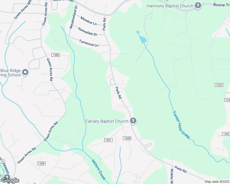 map of restaurants, bars, coffee shops, grocery stores, and more near 1905 Pads Road in North Wilkesboro