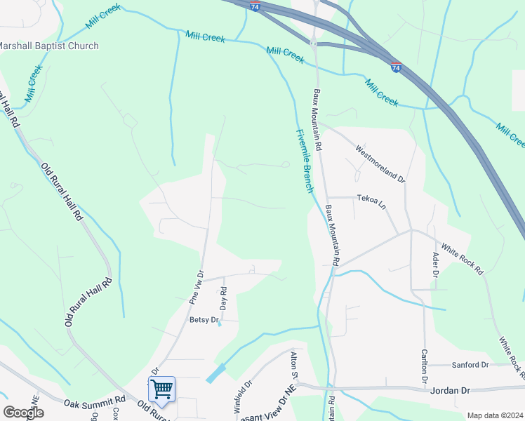 map of restaurants, bars, coffee shops, grocery stores, and more near 136 Morgan Road in Winston-Salem