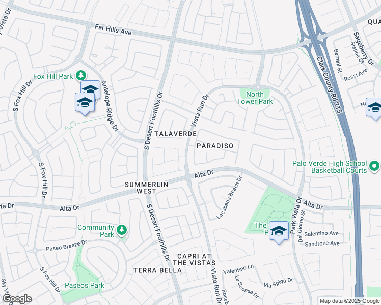 map of restaurants, bars, coffee shops, grocery stores, and more near 409 Lake Windemere Street in Las Vegas