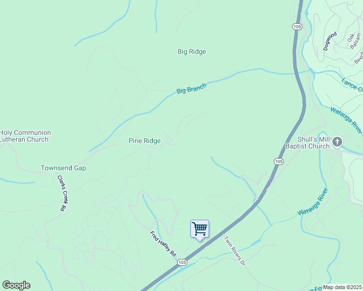 map of restaurants, bars, coffee shops, grocery stores, and more near 132 Clark Circle in Boone