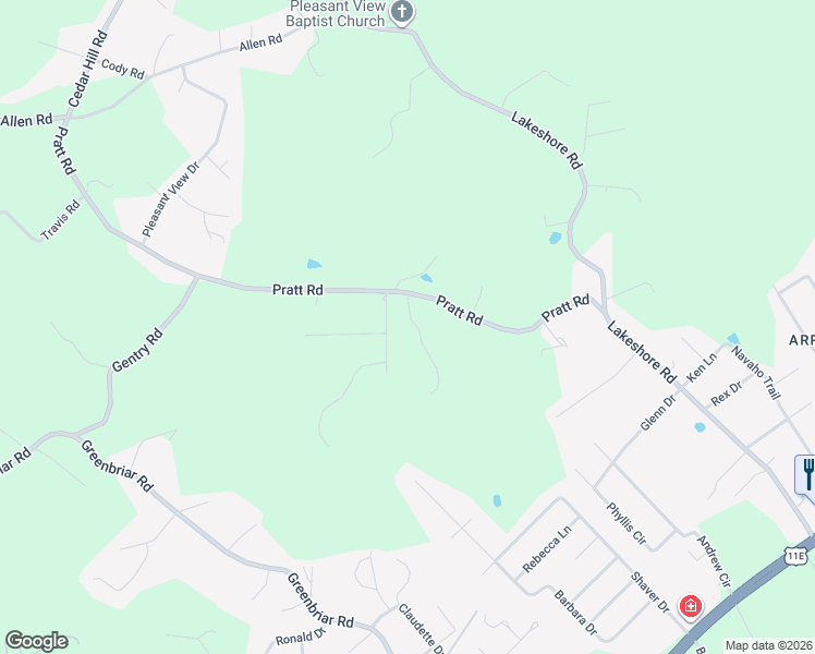 map of restaurants, bars, coffee shops, grocery stores, and more near 1413 Guinn Road in Talbott