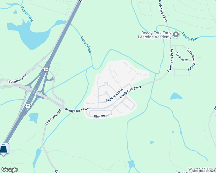 map of restaurants, bars, coffee shops, grocery stores, and more near 4010 Black Locust Terrace in Greensboro