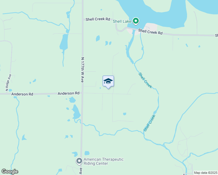 map of restaurants, bars, coffee shops, grocery stores, and more near 2195 Anderson Road in Sand Springs