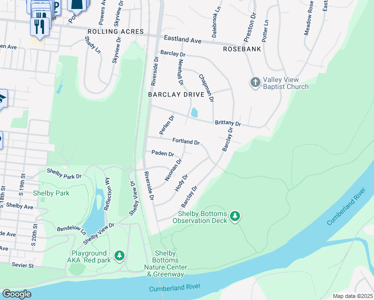 map of restaurants, bars, coffee shops, grocery stores, and more near 202 Noonan Court in Nashville