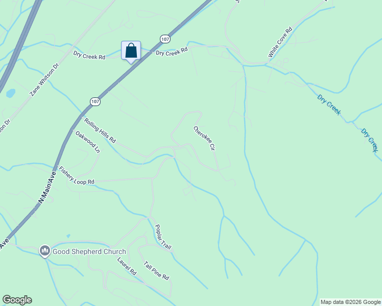 map of restaurants, bars, coffee shops, grocery stores, and more near 20 Quail Hollow Road in Erwin