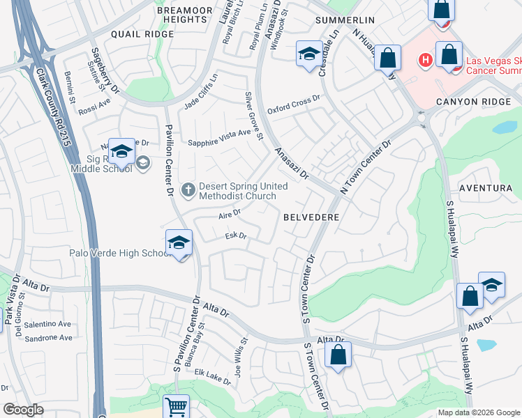 map of restaurants, bars, coffee shops, grocery stores, and more near 153 Welland Ct in Las Vegas