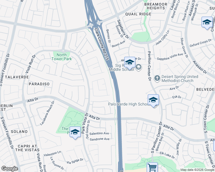 map of restaurants, bars, coffee shops, grocery stores, and more near 342 Newcastle Bridge Court in Las Vegas