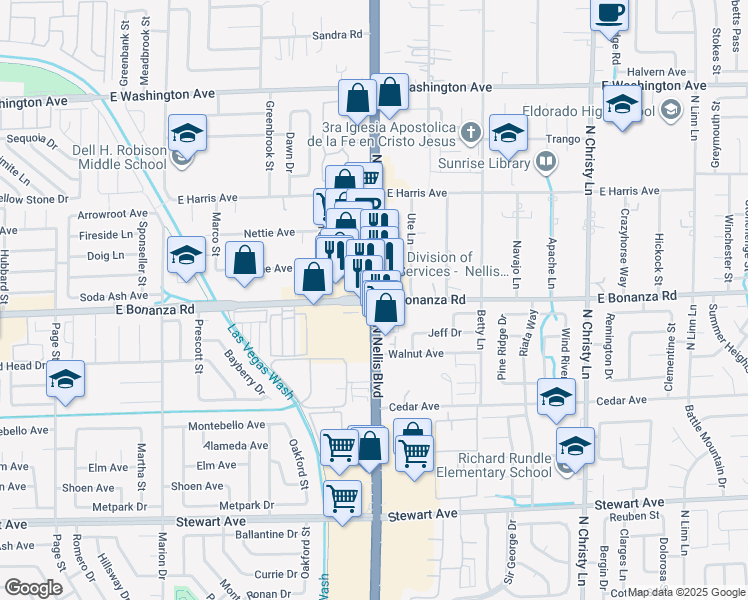 N Nellis Blvd & E Bonanza Rd, Sunrise Manor NV Walk Score