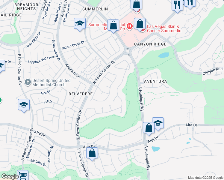 map of restaurants, bars, coffee shops, grocery stores, and more near 112 North Ring Dove Drive in Las Vegas