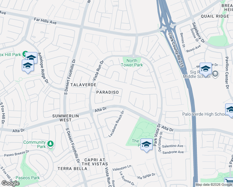 map of restaurants, bars, coffee shops, grocery stores, and more near 11516 Bohemian Forest Avenue in Las Vegas