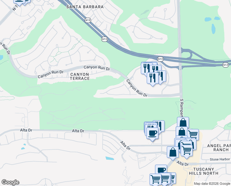 map of restaurants, bars, coffee shops, grocery stores, and more near 9204 Las Manaitas Avenue in Las Vegas