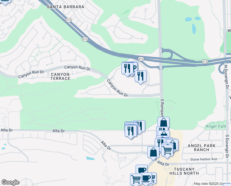 map of restaurants, bars, coffee shops, grocery stores, and more near 9128 Las Manaitas Avenue in Las Vegas