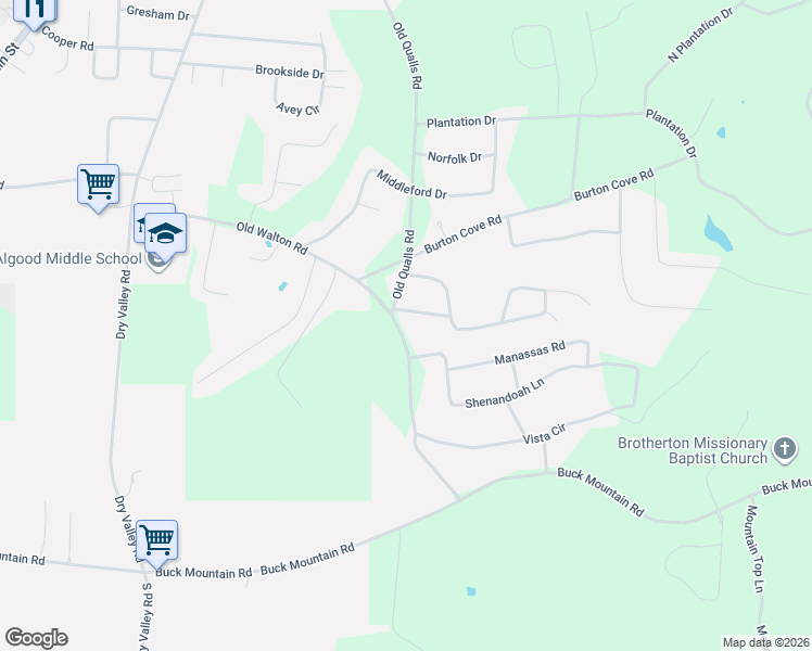 map of restaurants, bars, coffee shops, grocery stores, and more near 333 Old Qualls Road in Cookeville