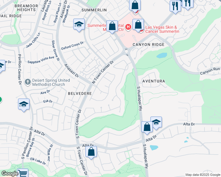 map of restaurants, bars, coffee shops, grocery stores, and more near 112 North Ring Dove Drive in Las Vegas