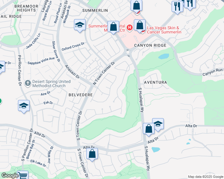 map of restaurants, bars, coffee shops, grocery stores, and more near 112 North Ring Dove Drive in Las Vegas