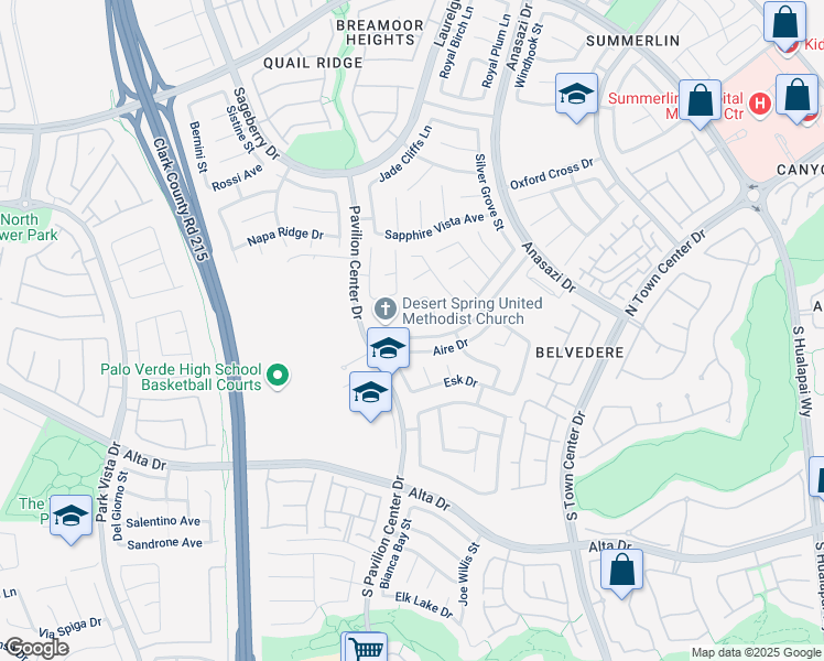 map of restaurants, bars, coffee shops, grocery stores, and more near 10765 Turquoise Valley Drive in Las Vegas