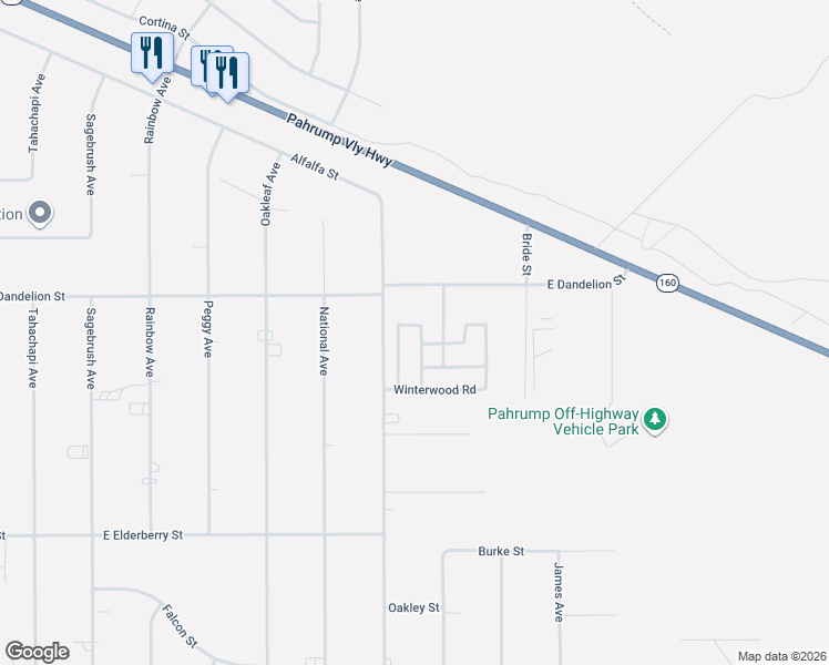 map of restaurants, bars, coffee shops, grocery stores, and more near 3100 Summerwood Street in Pahrump