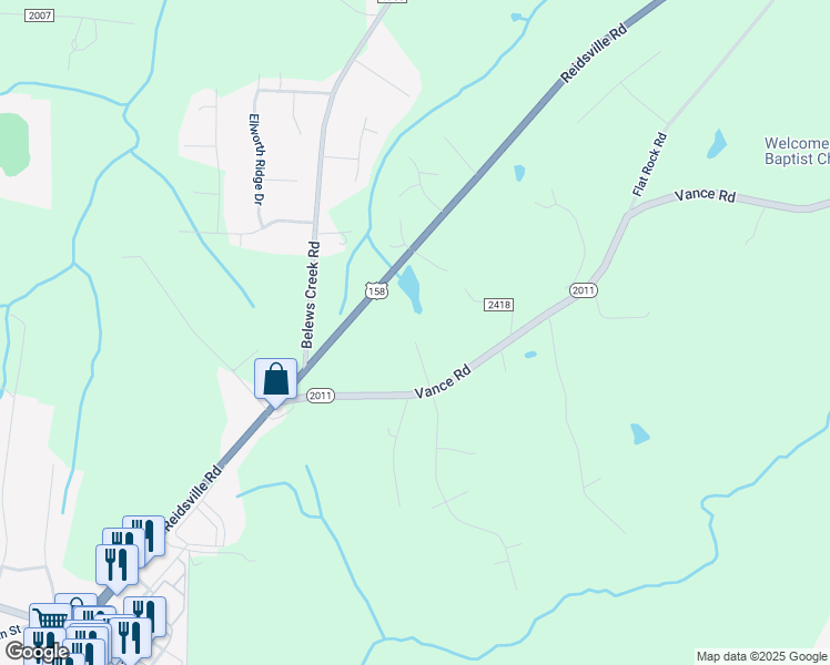 map of restaurants, bars, coffee shops, grocery stores, and more near 5260 Summit Street in Kernersville