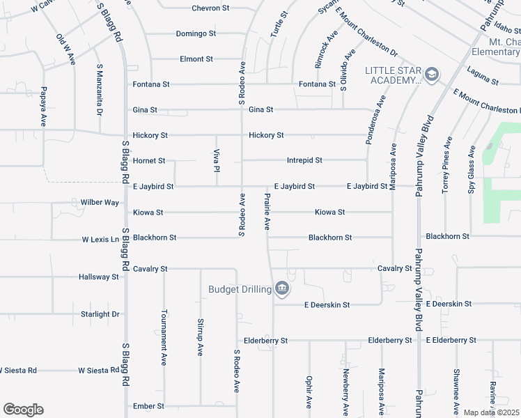 map of restaurants, bars, coffee shops, grocery stores, and more near 3080 Prairie Avenue in Pahrump