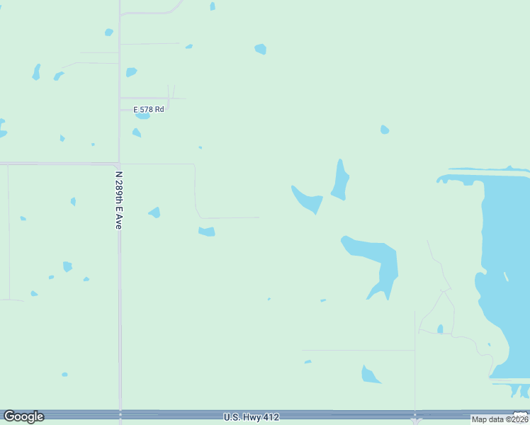 map of restaurants, bars, coffee shops, grocery stores, and more near 10543 East 580 Road in Catoosa