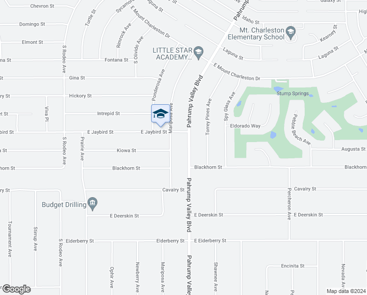 map of restaurants, bars, coffee shops, grocery stores, and more near 3080 Pahrump Valley Boulevard in Pahrump
