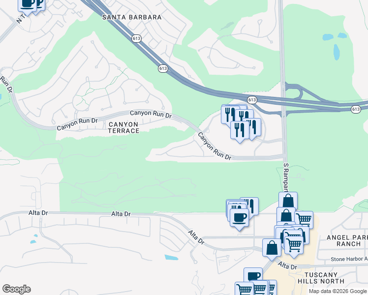 map of restaurants, bars, coffee shops, grocery stores, and more near 9204 Las Manaitas Avenue in Las Vegas