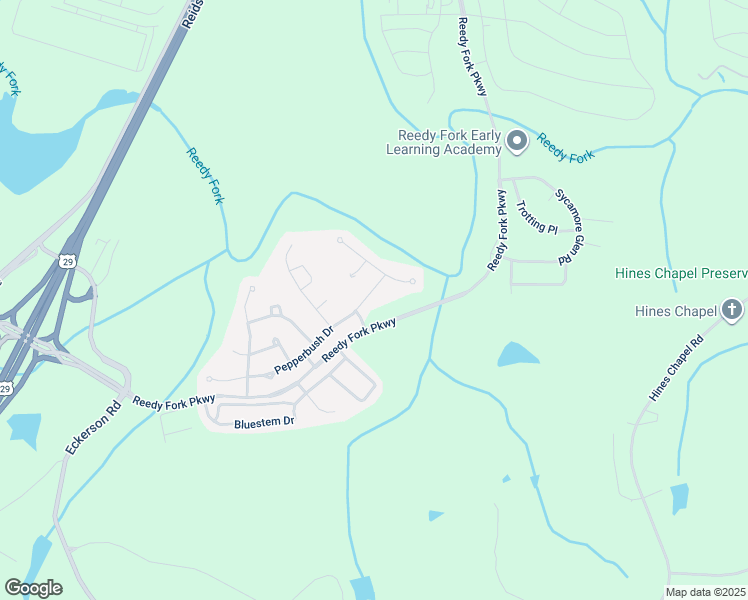 map of restaurants, bars, coffee shops, grocery stores, and more near 4306 Pepperbush Drive in Greensboro