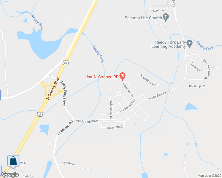 map of restaurants, bars, coffee shops, grocery stores, and more near 6210 Black Willow Drive in Greensboro